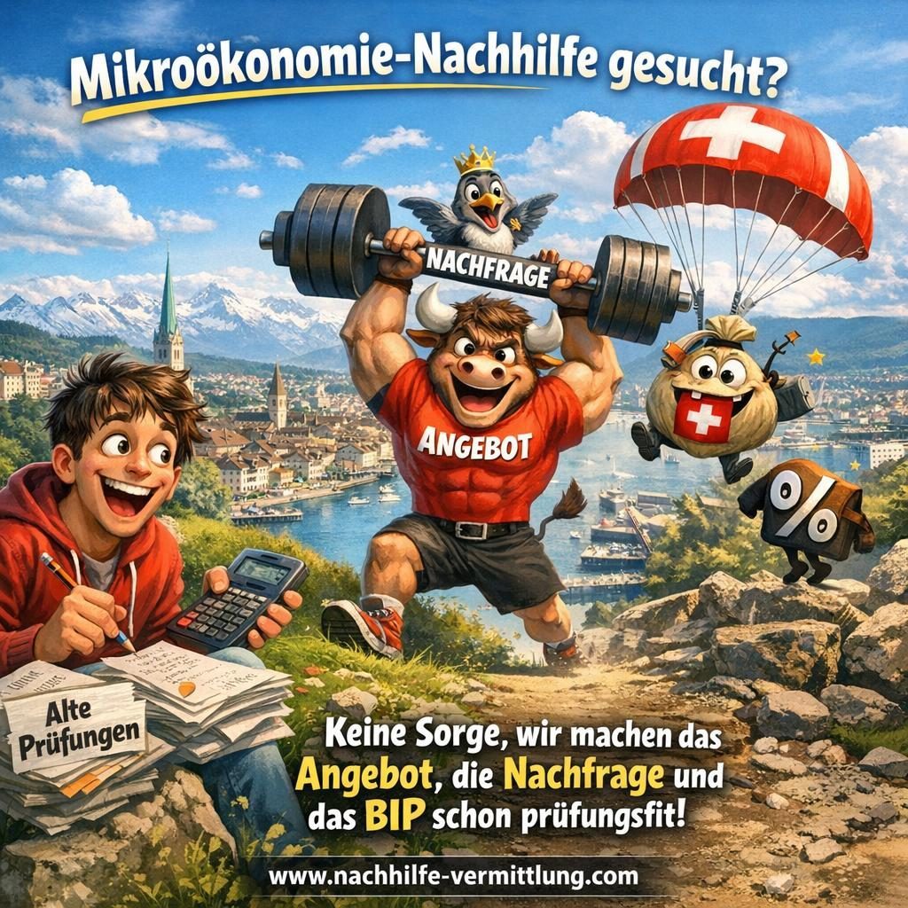 Nachhilfe BWL, Betriebswirtschaftslehre, Makroökonomie, Mikroökonomie Zürich